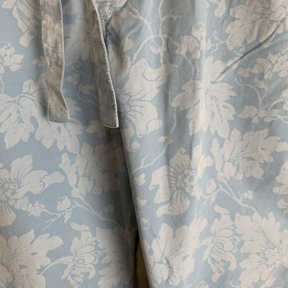 Sundance Womens Pants Sz 6 Blue Floral Straight Trousers Beach Hawaiian Boho - Picture 3 of 10